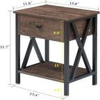 Tables de chevet modernes (lot de 2) - Noir intense