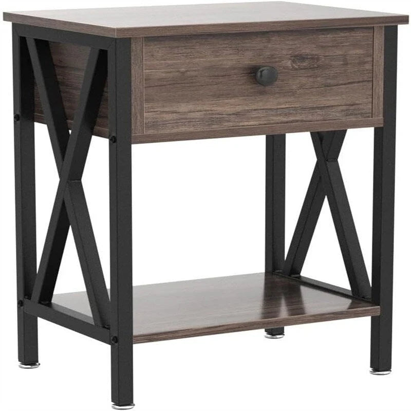 Tables de chevet modernes (lot de 2) - Noir intense