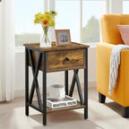 Tables de chevet modernes (lot de 2) - Noir intense