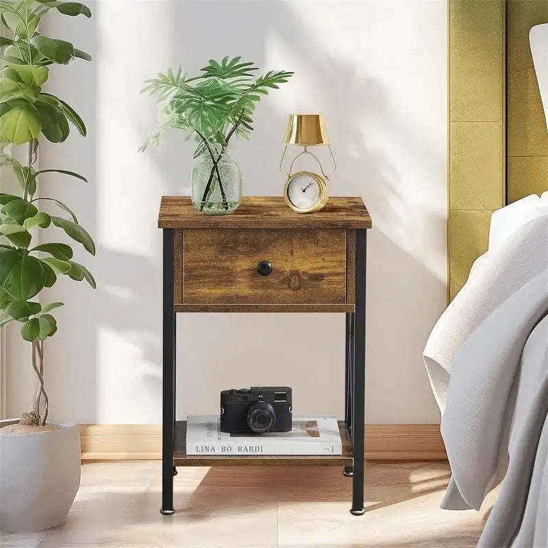 Tables de chevet modernes (lot de 2) - Noir intense
