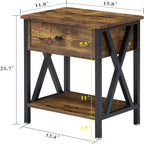 Tables de chevet modernes (lot de 2) - Noir intense