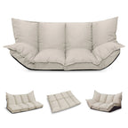 Canapé-lit paresseux moderne beige pliant pour enfants ou maison