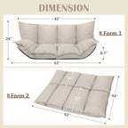 Canapé-lit paresseux moderne beige pliant pour enfants ou maison