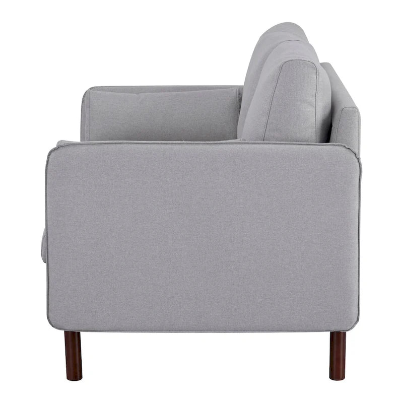 Causeuse moderne, canapé en polyester / cuir végétalien - Comprend 2 oreillers