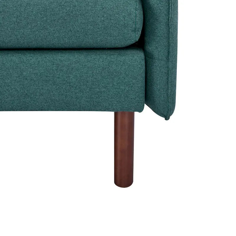 Causeuse moderne, canapé en polyester / cuir végétalien - Comprend 2 oreillers