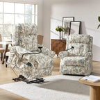 Billy Traditional Lift Assist Power Recliner With Massage Heat And Manual Headrest Set of 2 by 