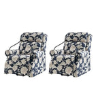 Lot de 2 fauteuils releveurs inclinables électriques Billy traditionnels avec massage, chaleur et appuie-tête manuel par