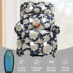 Lot de 2 fauteuils releveurs inclinables électriques Billy traditionnels avec massage, chaleur et appuie-tête manuel par