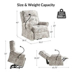 Lot de 2 fauteuils releveurs inclinables électriques Billy traditionnels avec massage, chaleur et appuie-tête manuel par