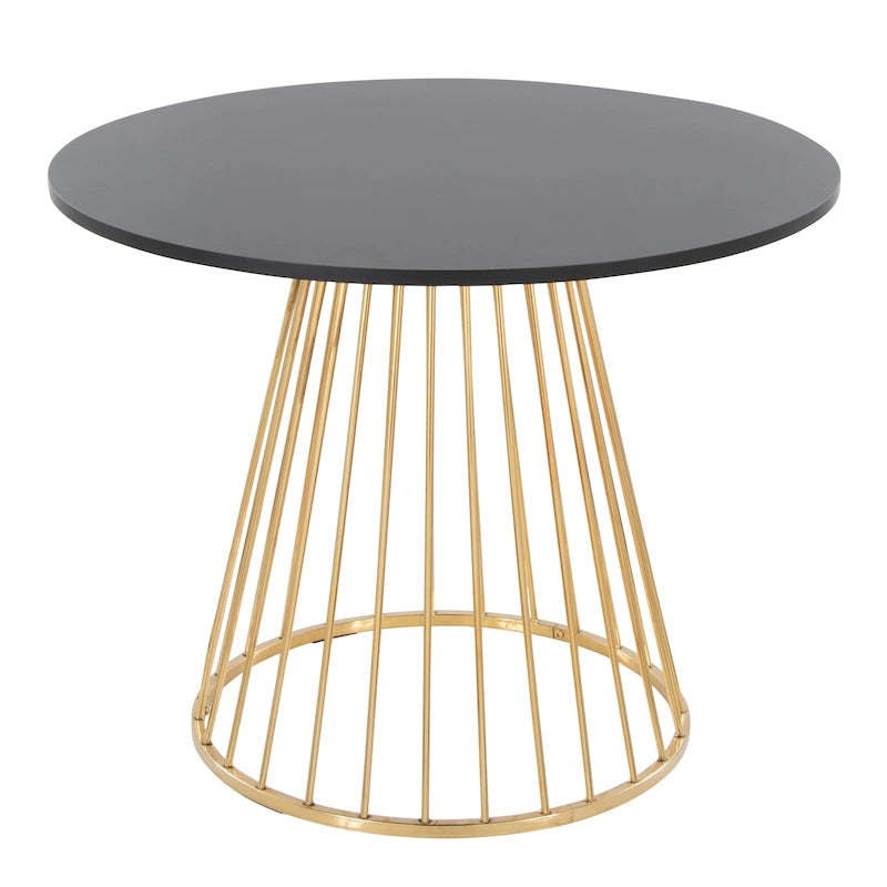 Table à manger ronde Canary Pugo avec base piédestal
