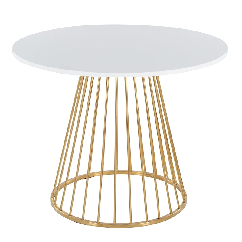 Table à manger ronde Canary Pugo avec base piédestal