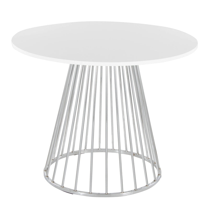 Table à manger ronde Canary Pugo avec base piédestal