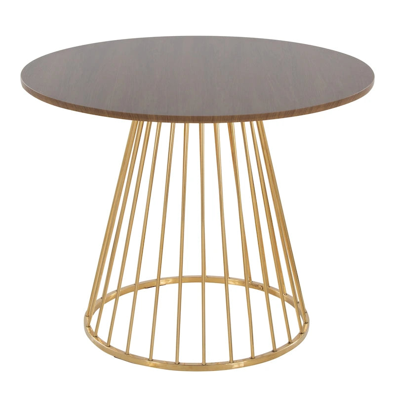 Table à manger ronde Canary Pugo avec base piédestal