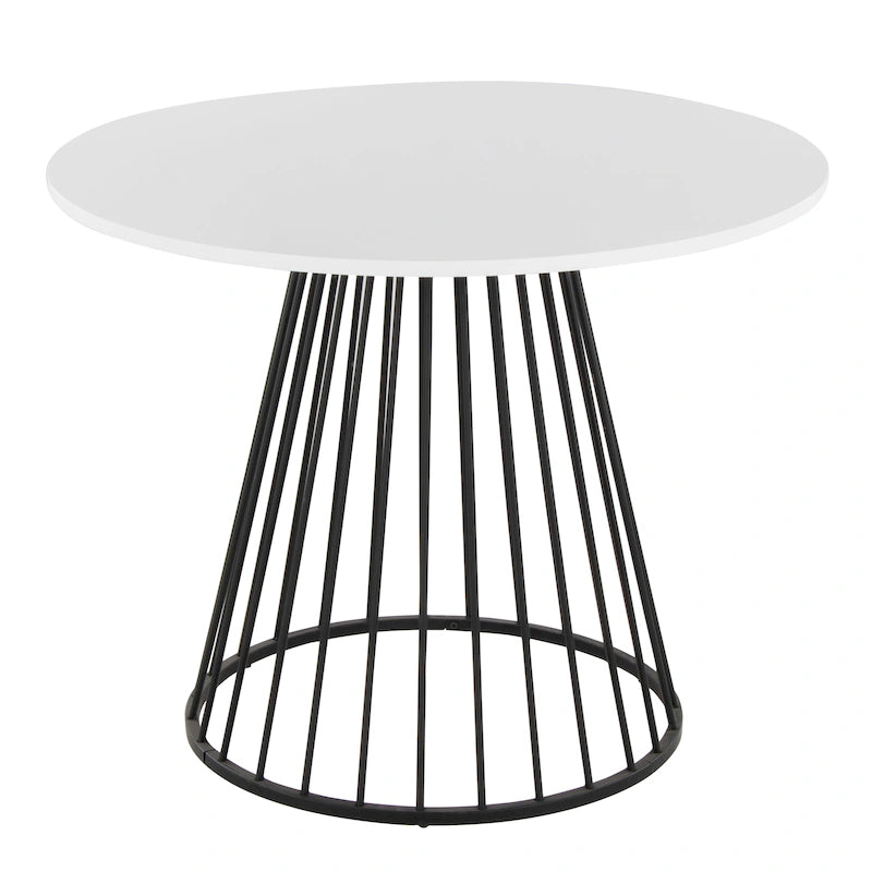 Table à manger ronde Canary Pugo avec base piédestal