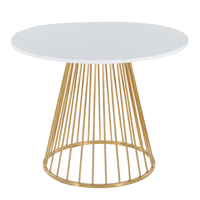 Table à manger ronde Canary Pugo avec base piédestal