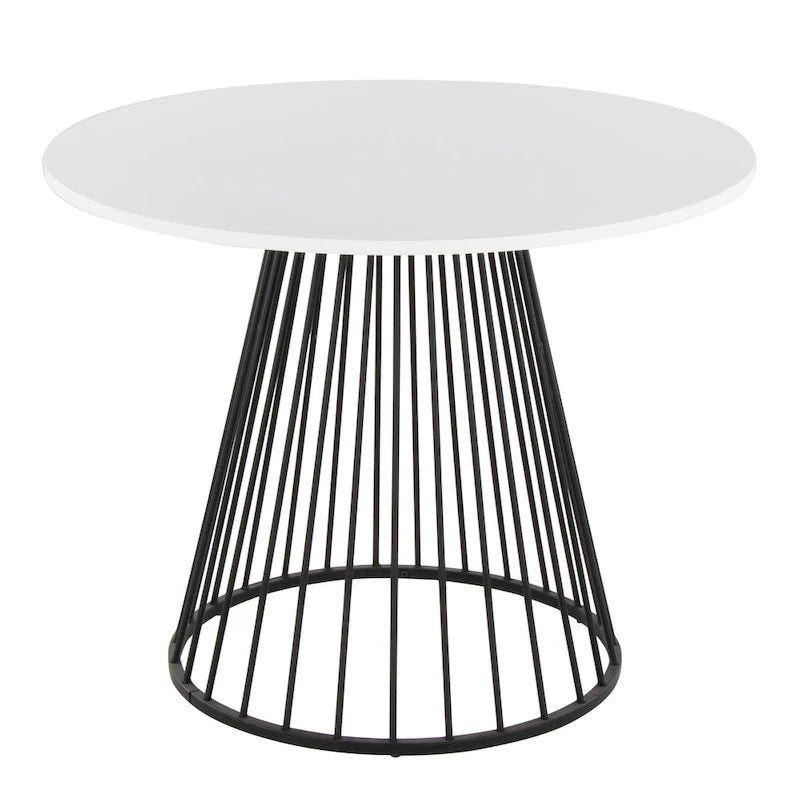 Table à manger ronde Canary Pugo avec base piédestal
