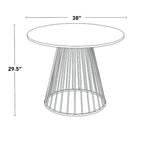 Table à manger ronde Canary Pugo avec base piédestal