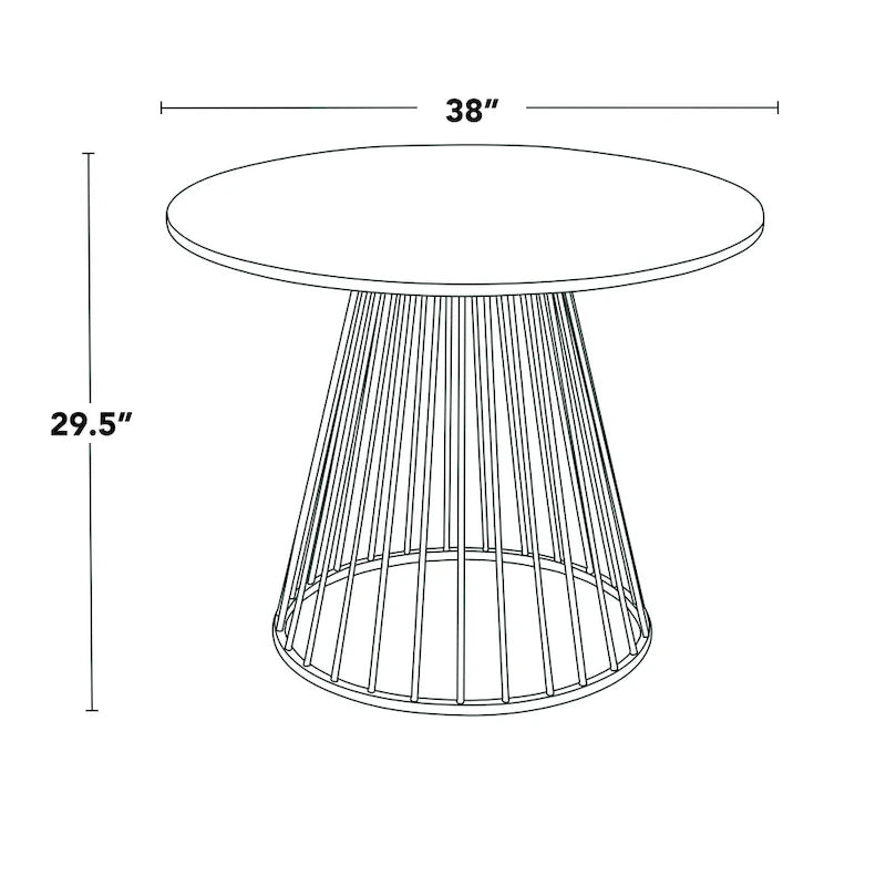 Table à manger ronde Canary Pugo avec base piédestal