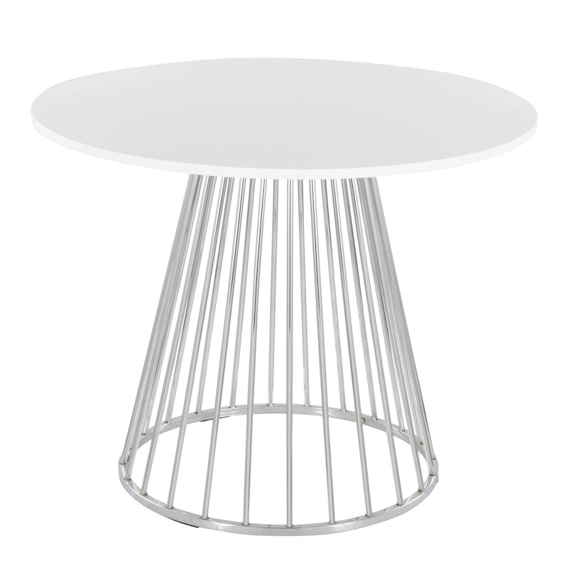 Table à manger ronde Canary Pugo avec base piédestal