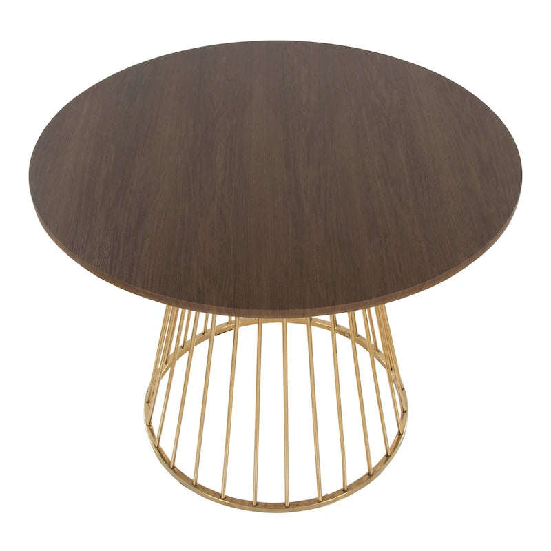 Table à manger ronde Canary Pugo avec base piédestal