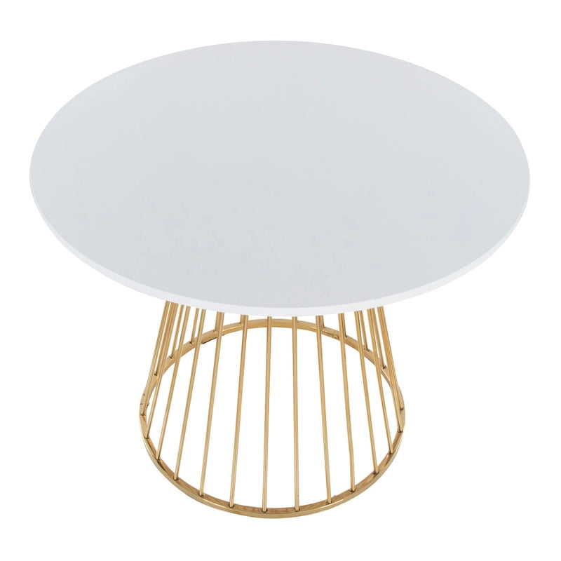 Table à manger ronde Canary Pugo avec base piédestal