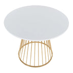 Table à manger ronde Canary Pugo avec base piédestal