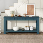 Console avec tiroirs de rangement et étagère inférieure