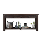 Console avec tiroirs de rangement et étagère inférieure