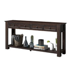 Console avec tiroirs de rangement et étagère inférieure