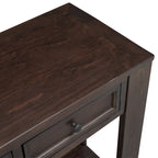 Console avec tiroirs de rangement et étagère inférieure