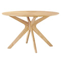 Table à manger ronde en bois de 47 po