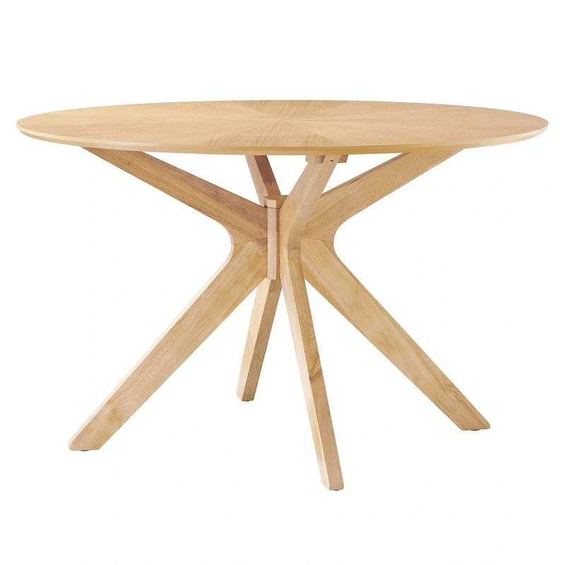 Table à manger ronde en bois de 47 po