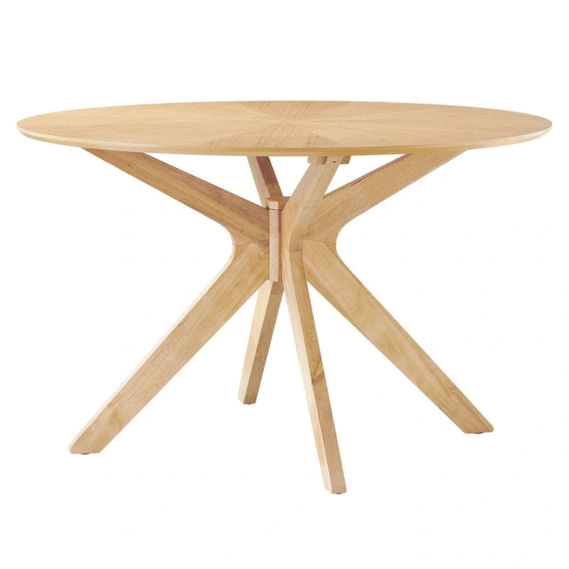 Table à manger ronde en bois de 47 po