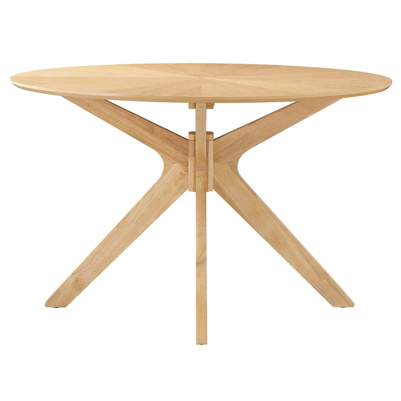 Table à manger ronde en bois de 47 po