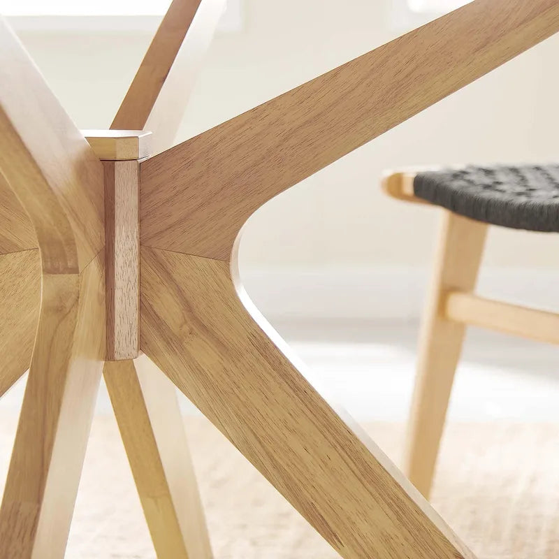 Table à manger ronde en bois de 47 po