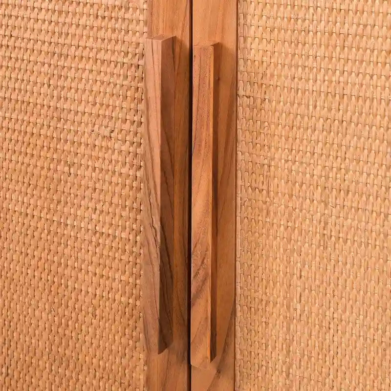 Armoire 2 portes en bois blond clair