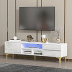 Meuble TV, meuble de divertissement avec lumières LED télécommandées