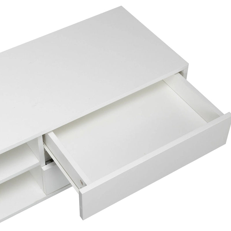 Meuble TV, meuble de divertissement avec lumières LED télécommandées
