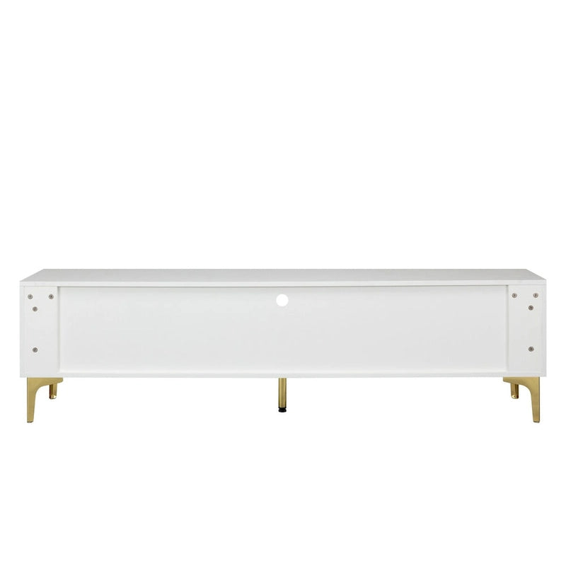 Meuble TV, meuble de divertissement avec lumières LED télécommandées