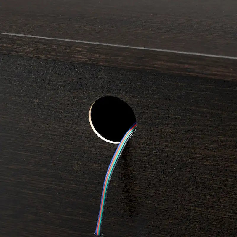Meuble TV, meuble de divertissement avec lumières LED télécommandées