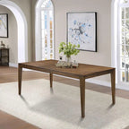 *Édition Limitée* Table à manger rectangulaire Zarbel 6-8 personnes, style Ferme Moderne, en bois massif, avec rallonge intégrée, pour salle à manger et cuisine