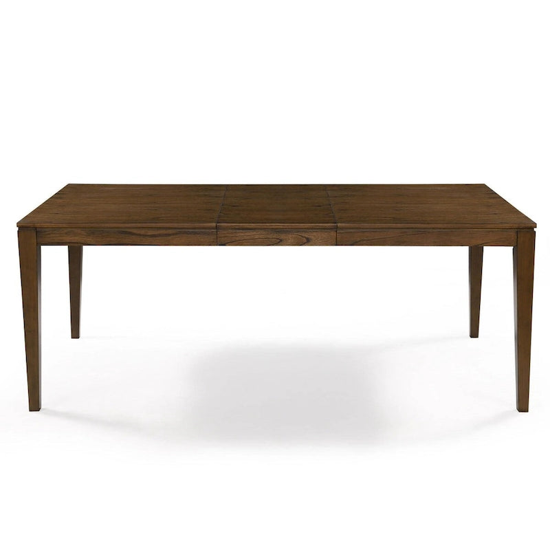 *Édition Limitée* Table à manger rectangulaire Zarbel 6-8 personnes, style Ferme Moderne, en bois massif, avec rallonge intégrée, pour salle à manger et cuisine