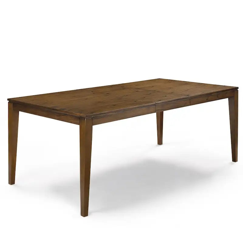 *Édition Limitée* Table à manger rectangulaire Zarbel 6-8 personnes, style Ferme Moderne, en bois massif, avec rallonge intégrée, pour salle à manger et cuisine