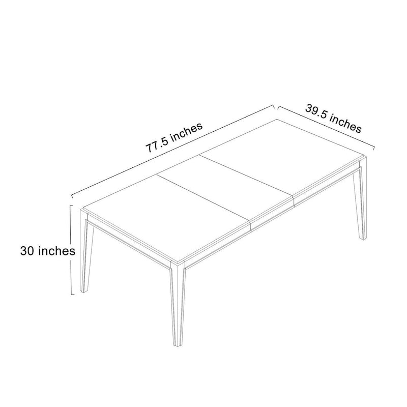*Édition Limitée* Table à manger rectangulaire Zarbel 6-8 personnes, style Ferme Moderne, en bois massif, avec rallonge intégrée, pour salle à manger et cuisine