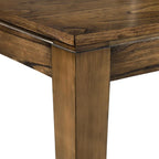 *Édition Limitée* Table à manger rectangulaire Zarbel 6-8 personnes, style Ferme Moderne, en bois massif, avec rallonge intégrée, pour salle à manger et cuisine