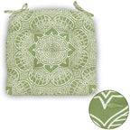 Coussin de chaise intérieur/extérieur, capitonné, résistant aux intempéries, à l'eau et à la décoloration, 19 x 19 (Lot de 2)
