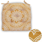Coussin de chaise intérieur/extérieur, capitonné, résistant aux intempéries, à l'eau et à la décoloration, 19 x 19 (Lot de 2)