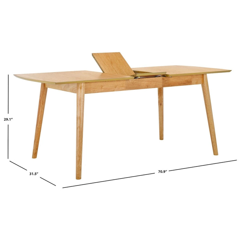 Table à manger extensible Margueritta - 180 cm L x 81 cm P x 74 cm H - 180Lx81Px74H