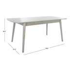 Table à manger extensible Margueritta - 180 cm L x 81 cm P x 74 cm H - 180Lx81Px74H