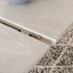 Table à manger extensible Margueritta - 180 cm L x 81 cm P x 74 cm H - 180Lx81Px74H